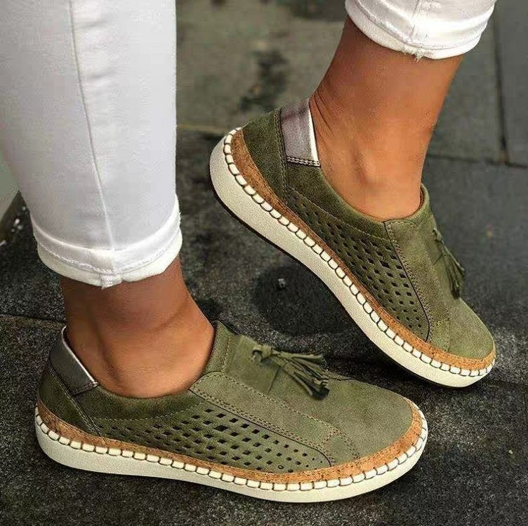 European And American Tassel Fashion Slip-on Women's Slip-on Shoes