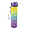 1L Tritan Water Bottle With Time Marker Bounce Motivational Cover
