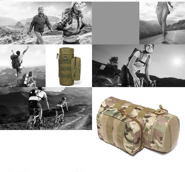 Outdoor Tactical Water Bottle Bag Military Fan Camouflage Travel Hiking Climbing Accessory Bag