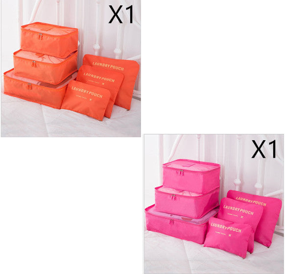 6 PCS Travel Storage Bag Set for Clothes Tidy Organizer