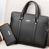 Travel Men Leather Business Briefcase Embossed Letters