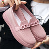 Chain Flats Shoes For Women Slip On Round Toe Comfortable Shoes