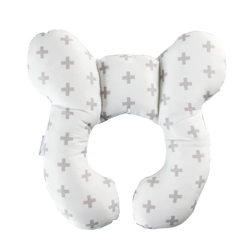 Cartoon Pattern Baby U-shape Travel Pillow Neck Protector.