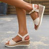 Summer Ankle Buckle Wedges Sandals For Women
