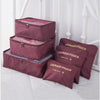 6 PCS Travel Storage Bag Set for Clothes Tidy Organizer