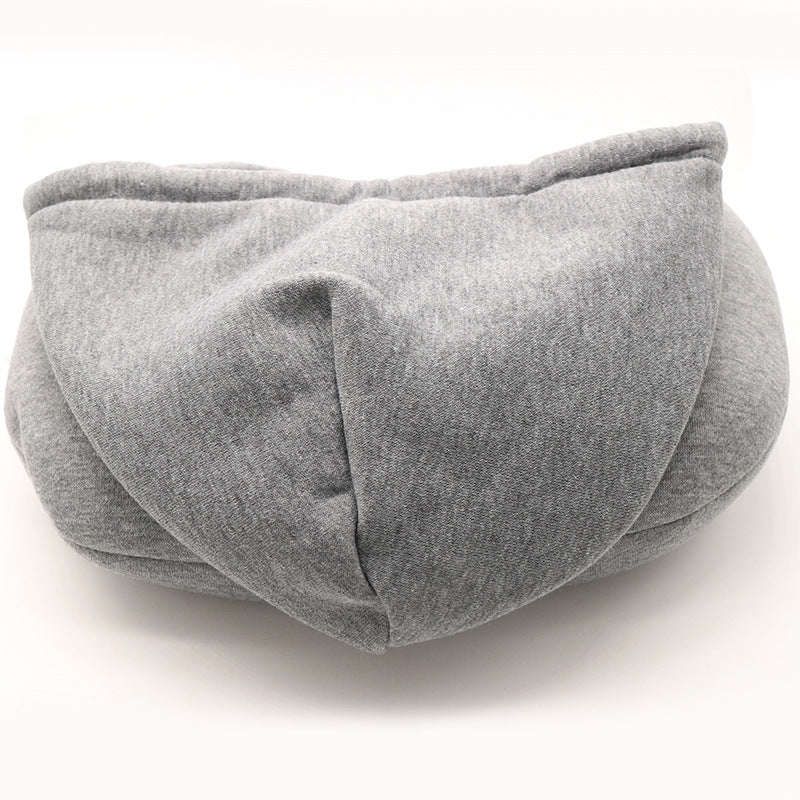 Airplane Travel Hooded U-Shaped Pillow