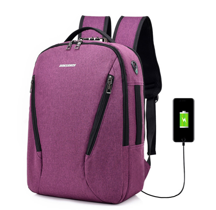  Travel College schoolbag computer knapsack USB charging, waterproof and anti-theft