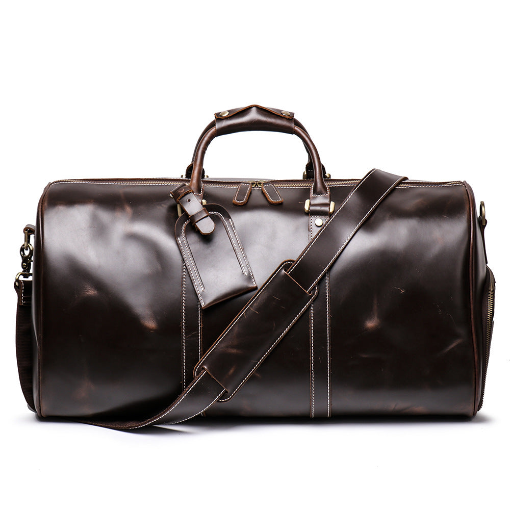 Travel Hand Luggage Bag In First Layer Cowhide