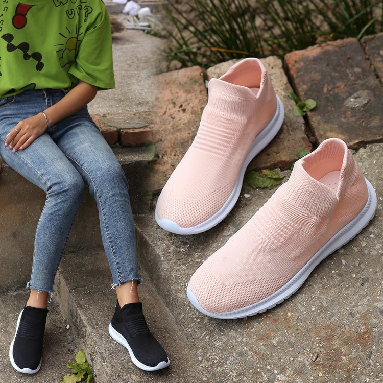 New slip-on cutout stretch socks shoes