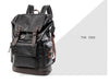 Men's Leather High Quality Backpack Youth Travel School Laptop Bags