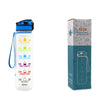 1L Tritan Water Bottle With Time Marker Bounce Motivational Cover