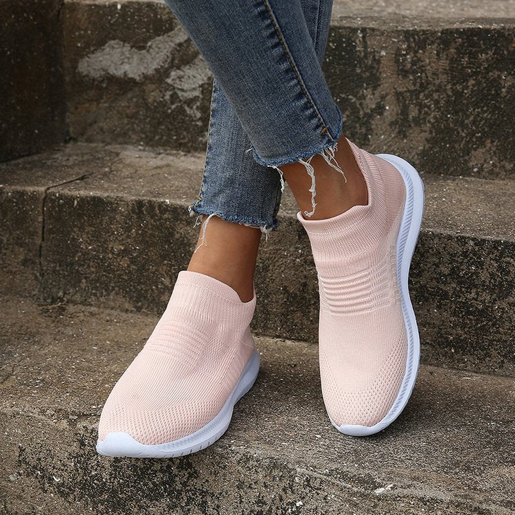 New slip-on cutout stretch socks shoes