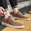 Low-Cut Cotton  Men's Travel Casual Leather Shoes