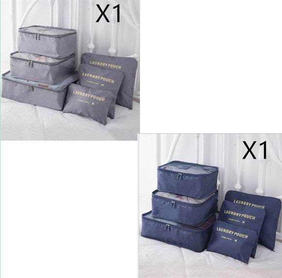 6 PCS Travel Storage Bag Set for Clothes Tidy Organizer