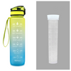 1L Tritan Water Bottle With Time Marker Bounce Motivational Cover