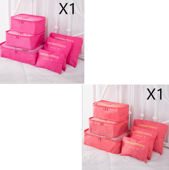 6 PCS Travel Storage Bag Set for Clothes Tidy Organizer