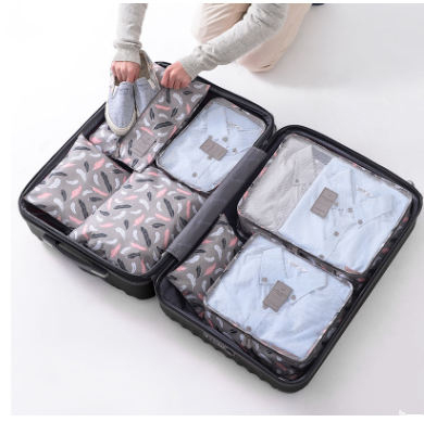 Durable Waterproof Nylon Packing Cube Travel Organizer Bag.