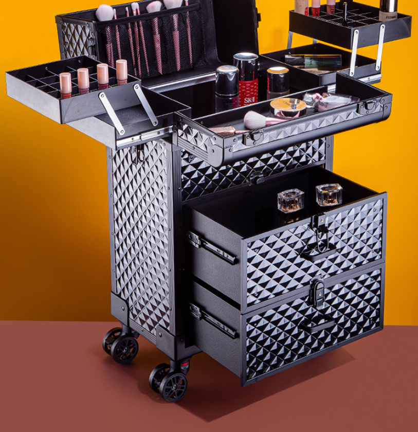 Easy Travel Luxury Makeup Storage Box Beauty Artist Suitcase 