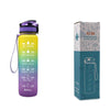 1L Tritan Water Bottle With Time Marker Bounce Motivational Cover