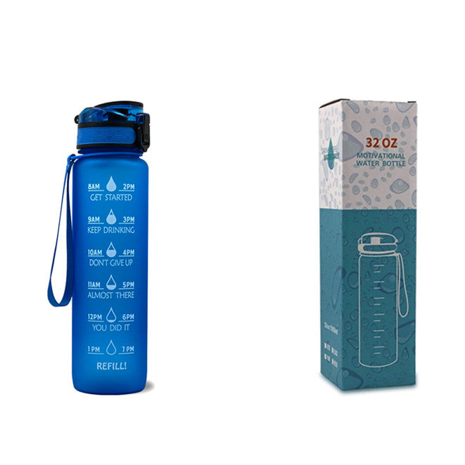 1L Tritan Water Bottle With Time Marker Bounce Motivational Cover