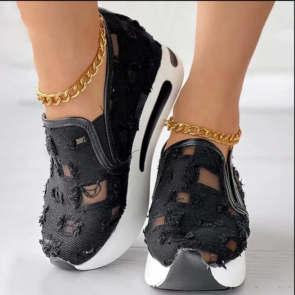 Hollow Out Canvas Travel Casual Fashion Shoes