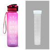 1L Tritan Water Bottle With Time Marker Bounce Motivational Cover