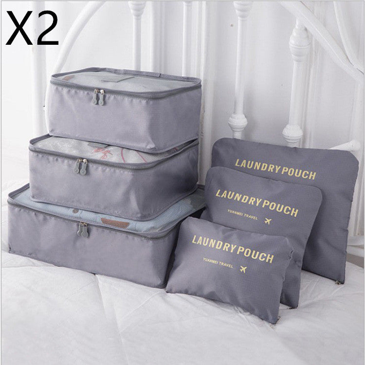 6 PCS Travel Storage Bag Set for Clothes Tidy Organizer