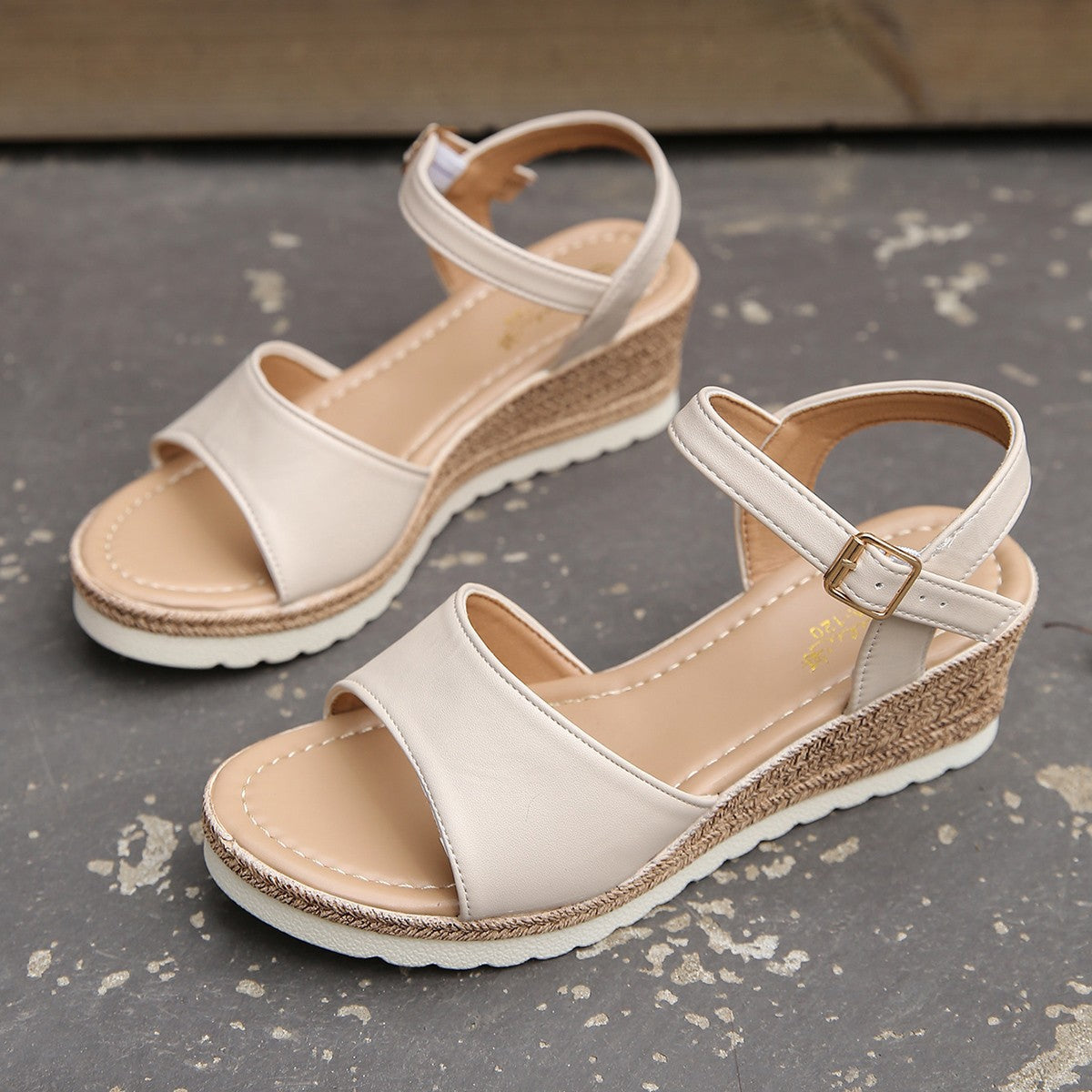 Summer Ankle Buckle Wedges Sandals For Women